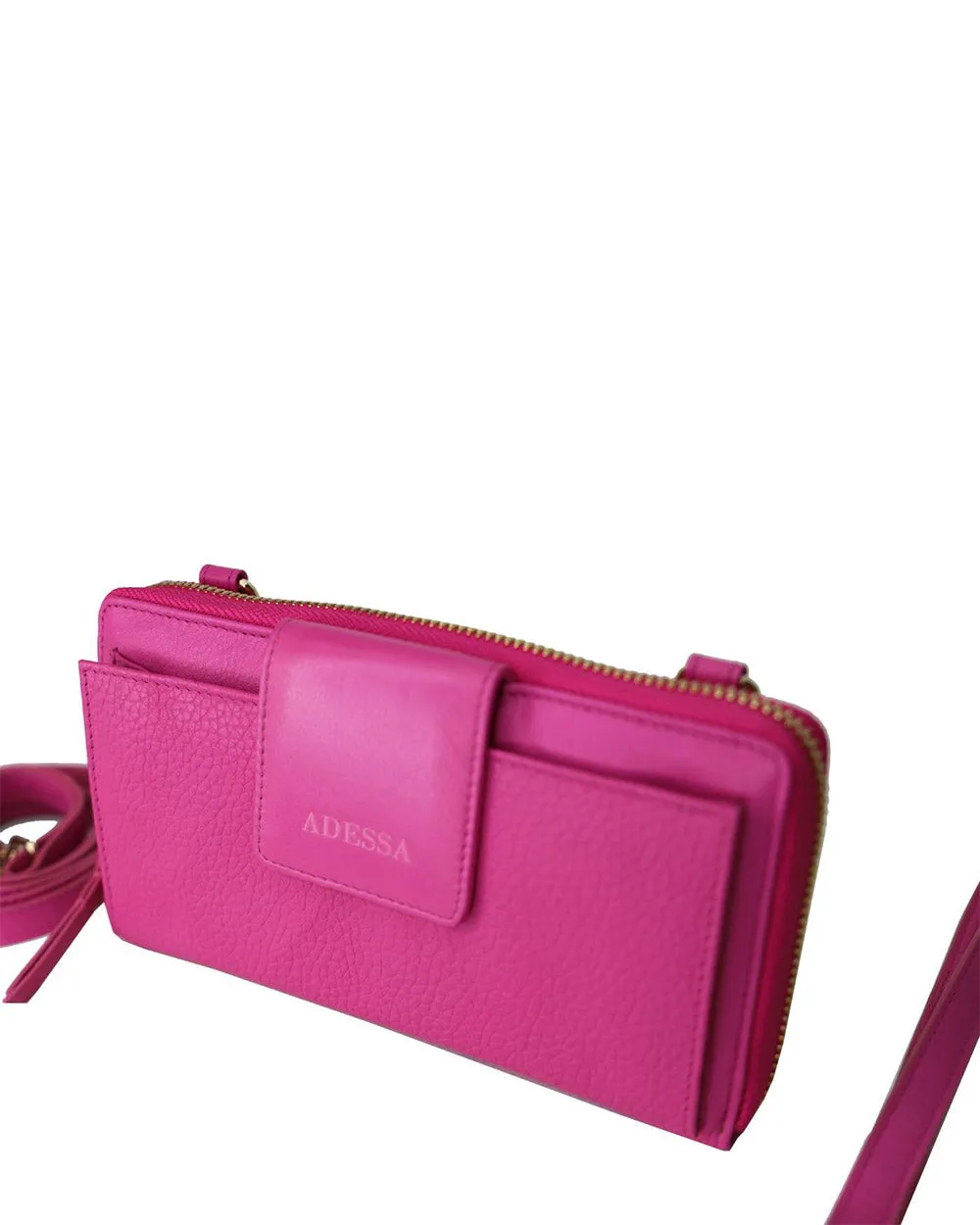 Adessa Chicago Fuchsia Leather Purse