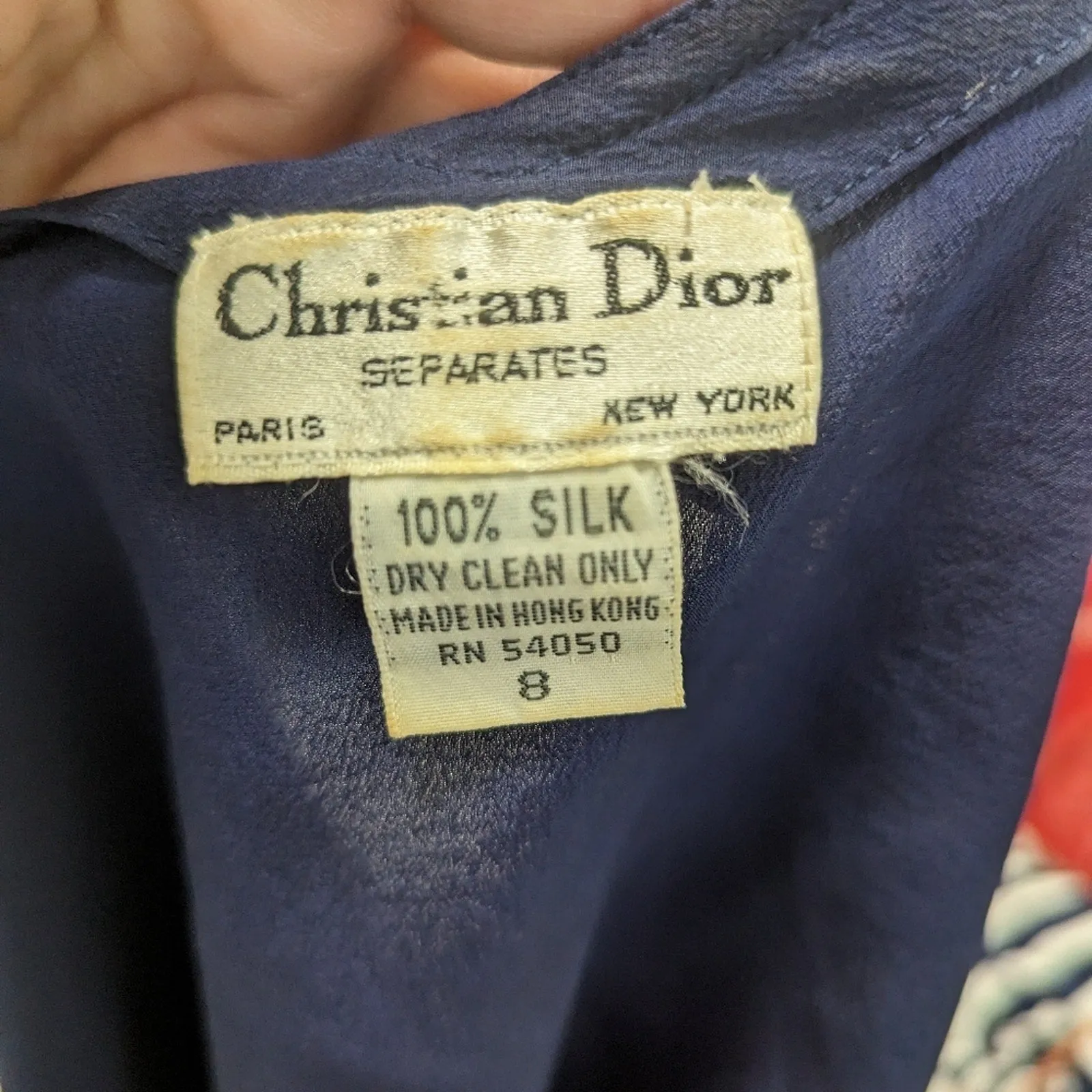 Vintage 80's Christian Dior Silk Top - 8